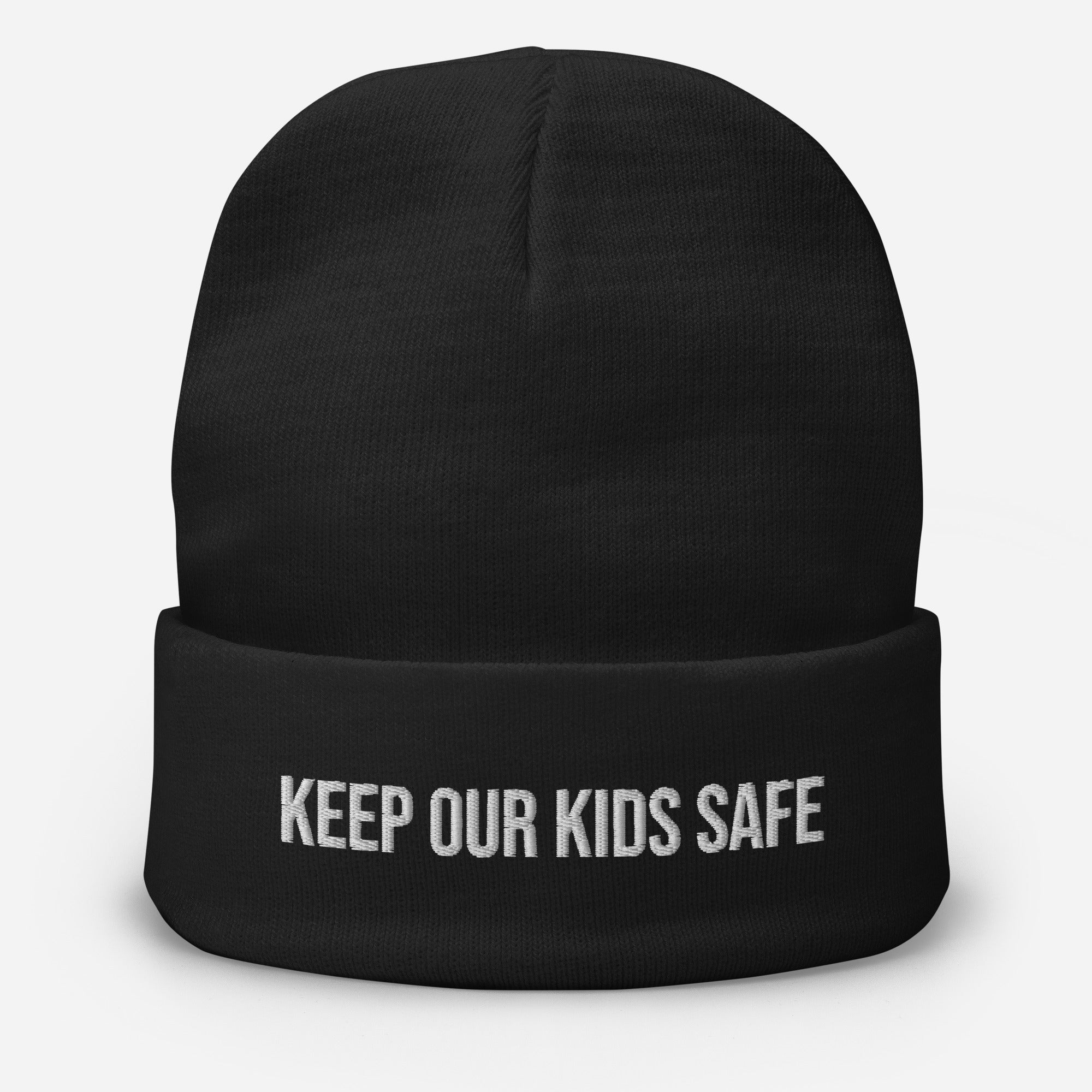 Keep Our Kids Safe Epstein Files Embroidered Beanie
